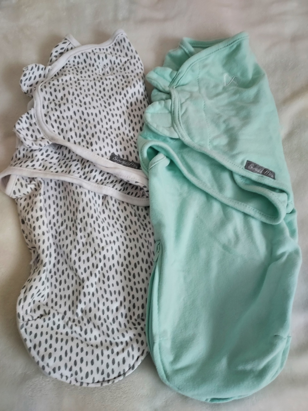 SwaddleMe Mint Green and White Baby Swaddle Sleep Sack Duo Sm/Md